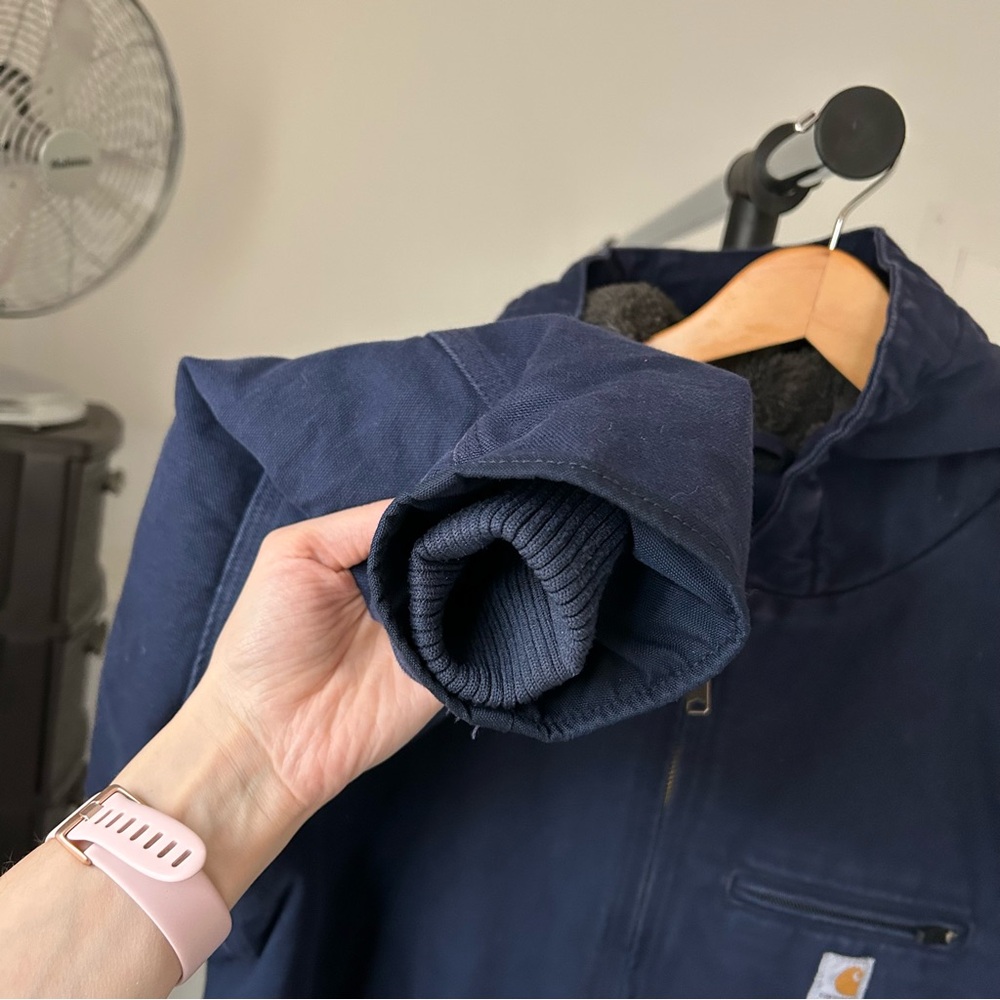 Carhartt Sierra Washed Duck Sherpa Lined Canvas Jacket Blue Women’s XXL - Picture 5 of 9